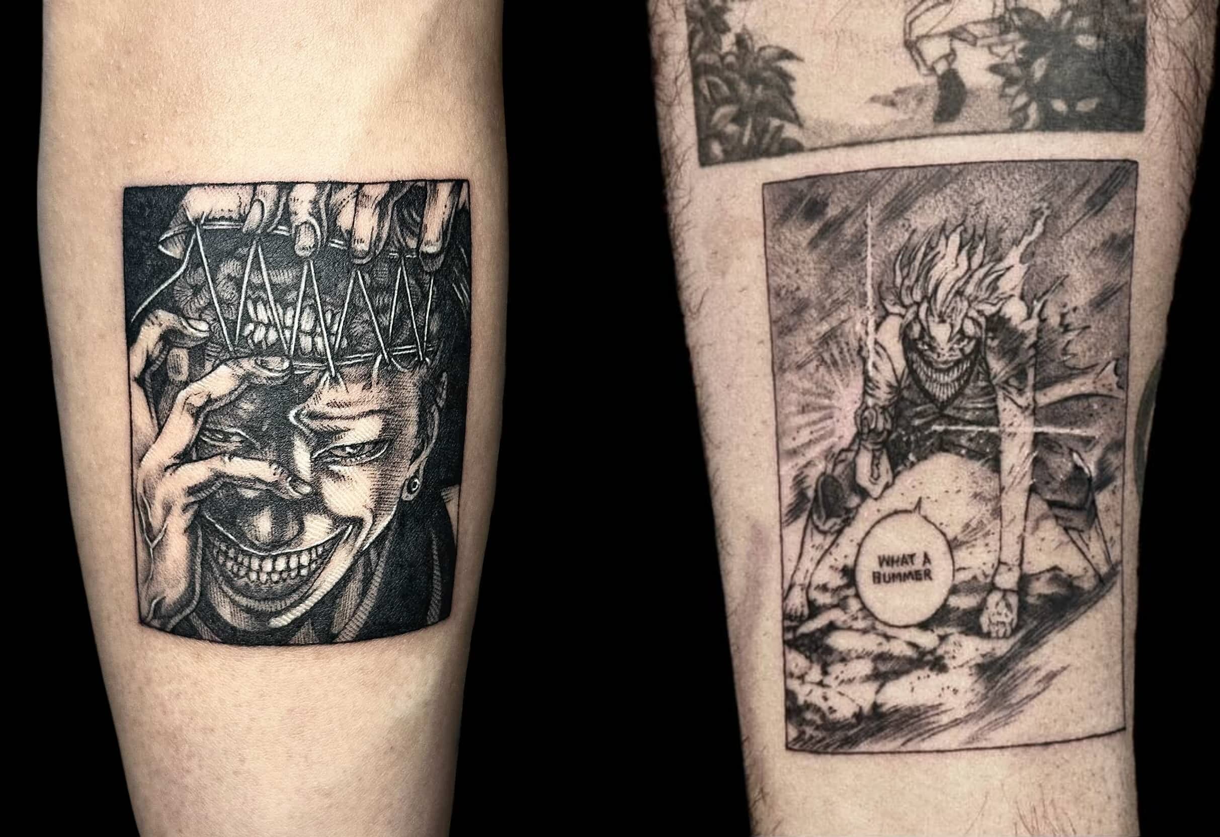 Manga tattoos by Dim at Uncanny Ink