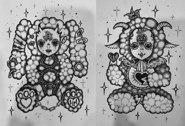 darkwork devil designs by Dim | HCMC Tattoo Artist